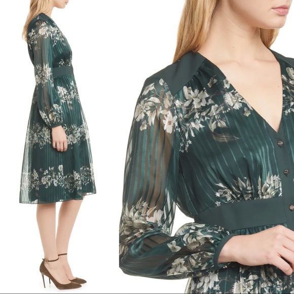 NWT Ted Baker Delyla Meadow Sweep Dress. Sz.1 ( Ted Baker sizing) - Picture 2 of 6